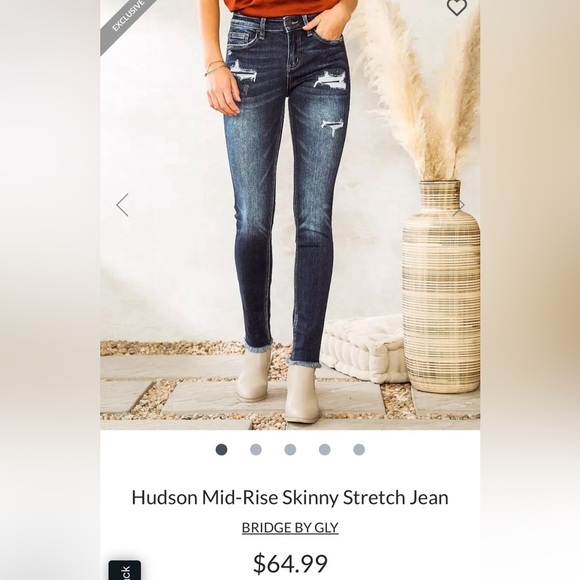 Bridge by Gly Hudson Mid-Rise Skinny Stretch Jean SZ 25/0 - Picture 9 of 9